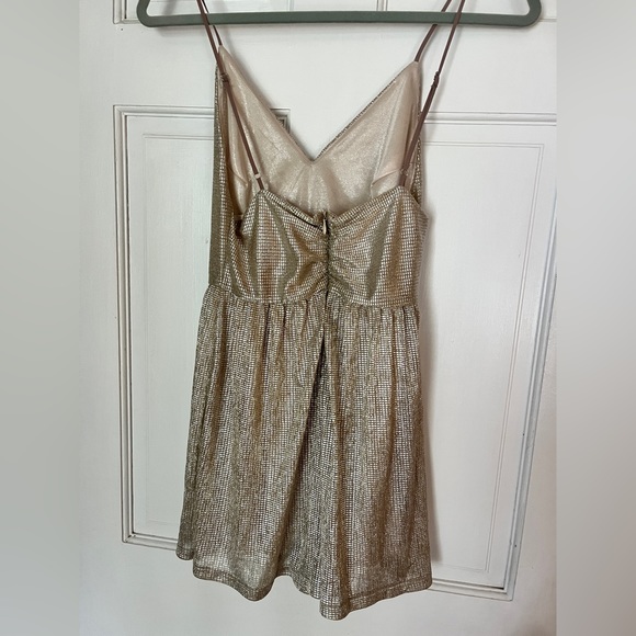 Gold Glitter Urban Outfitters Short Romper - Picture 3 of 4